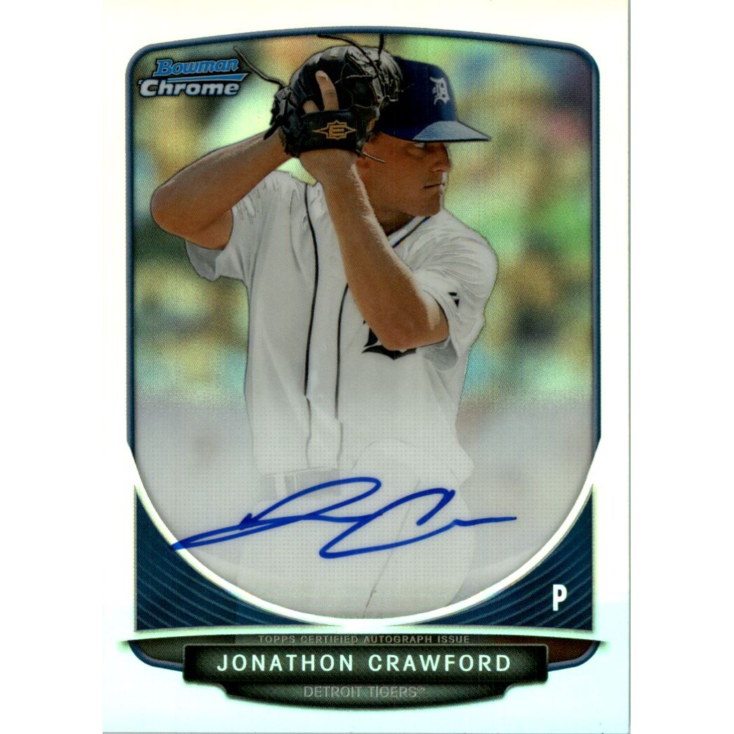 2013 Bowman Chrome Draft Draft Pick Autographs Refractors #JCR Jonathon Crawford