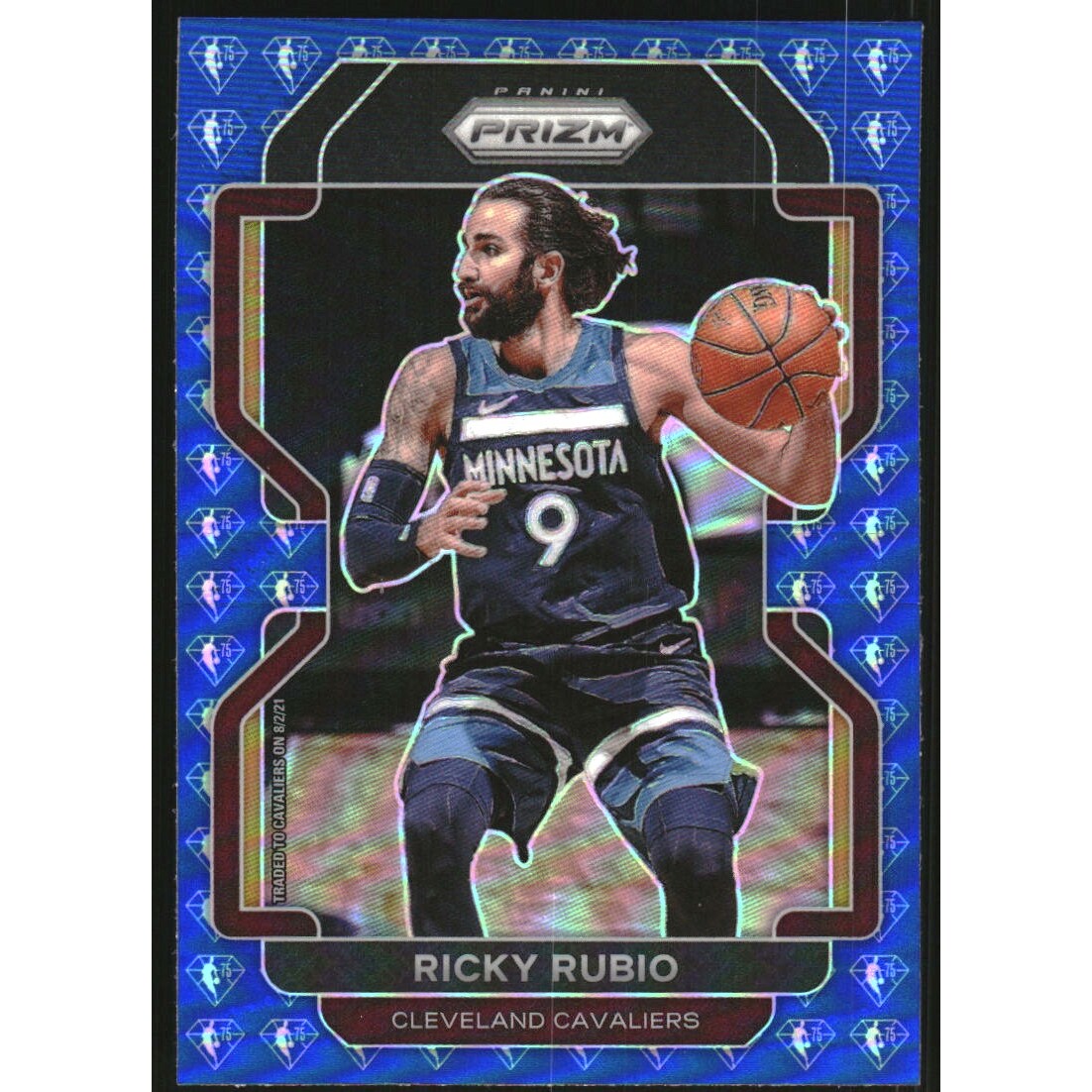 2021-22 Panini Prizm Prizms NBA 75th Anniversary #96 Ricky Rubio