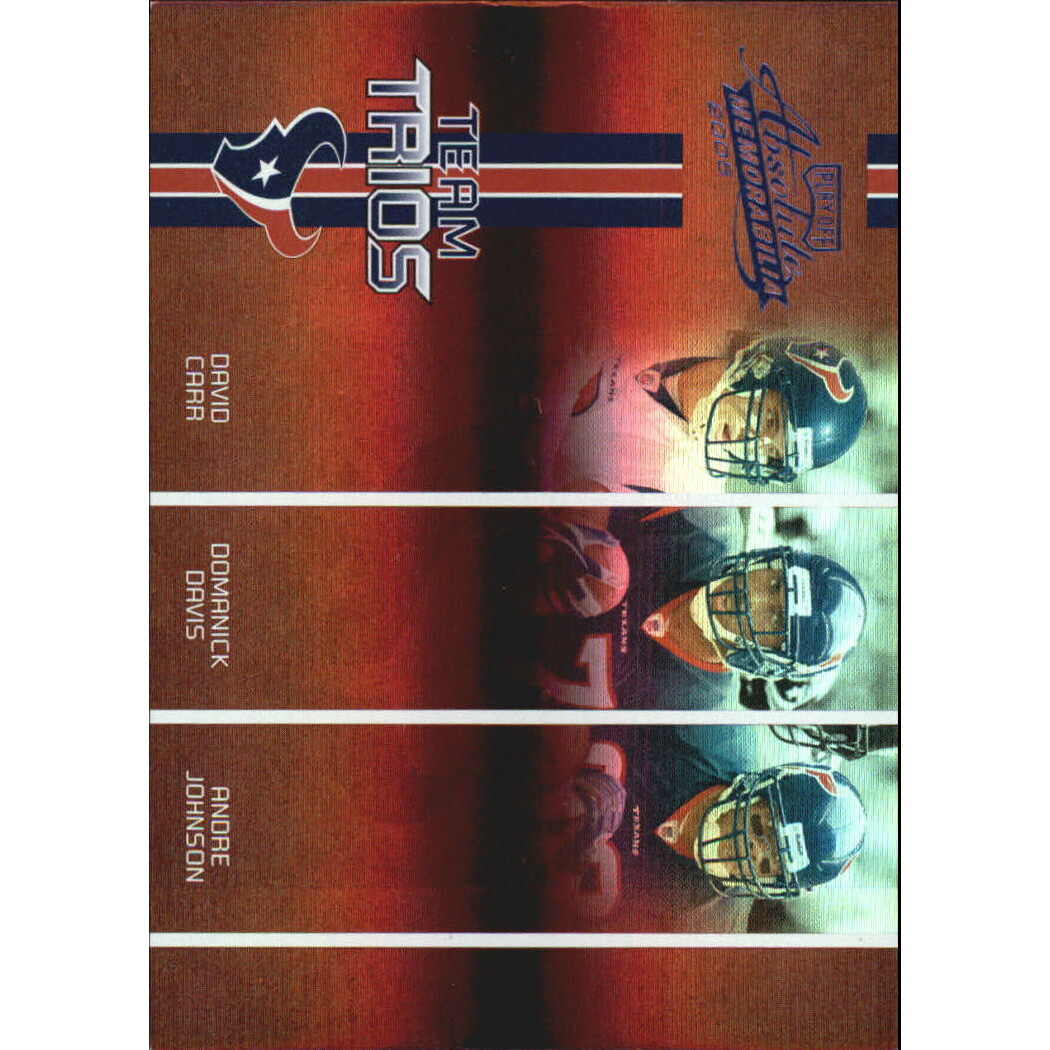 2005 Absolute Memorabilia Team Trios Spectrum #4 David Carr/Domanick Davis/Andre Johnson