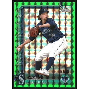 2025 Topps Chrome Green Geometric Refractors #11 Logan Gilbert