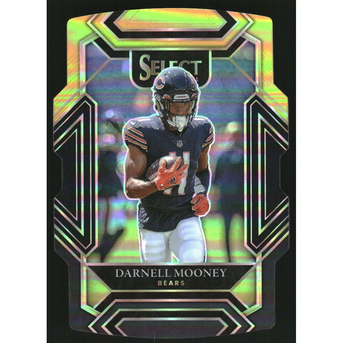 2021 Select Prizm Black and Gold Die Cut #208 Darnell Mooney
