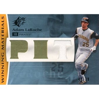 2008 SPx Winning Materials Team Initials 99 #AL Adam LaRoche