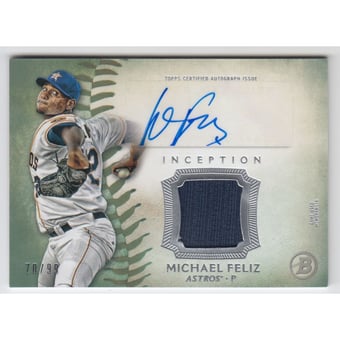 2015 Bowman Inception Relic Autographs Green #IARMF Michael Feliz
