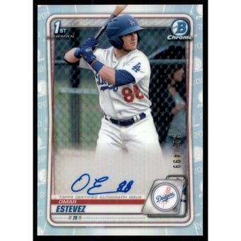 2020 Bowman Chrome Prospect Autographs Refractors #CPAOE Omar Estevez