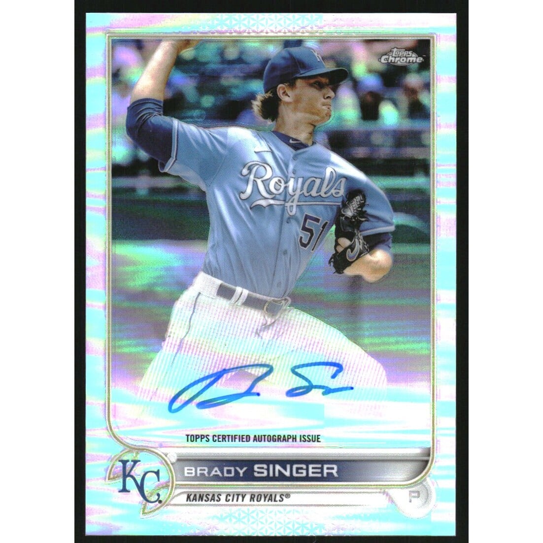2022 Topps Chrome Veteran Autographs Refractors #CVABS Brady Singer