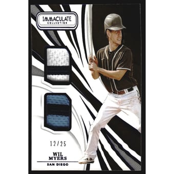 2021 Immaculate Collection Immaculate Duals Memorabilia Blue #21 Wil Myers/25