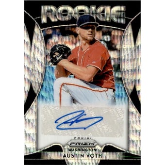 2019 Panini Prizm Rookie Autographs Prizms Blue Wave #63 Austin Voth/60