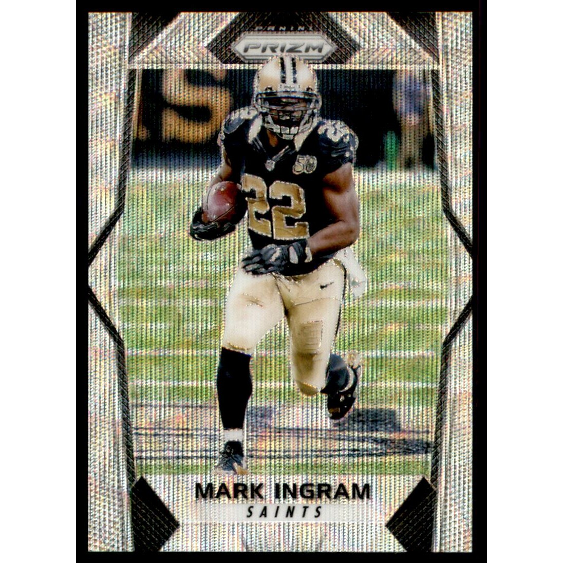 2017 Panini Prizm Prizms Blue Wave #162 Mark Ingram