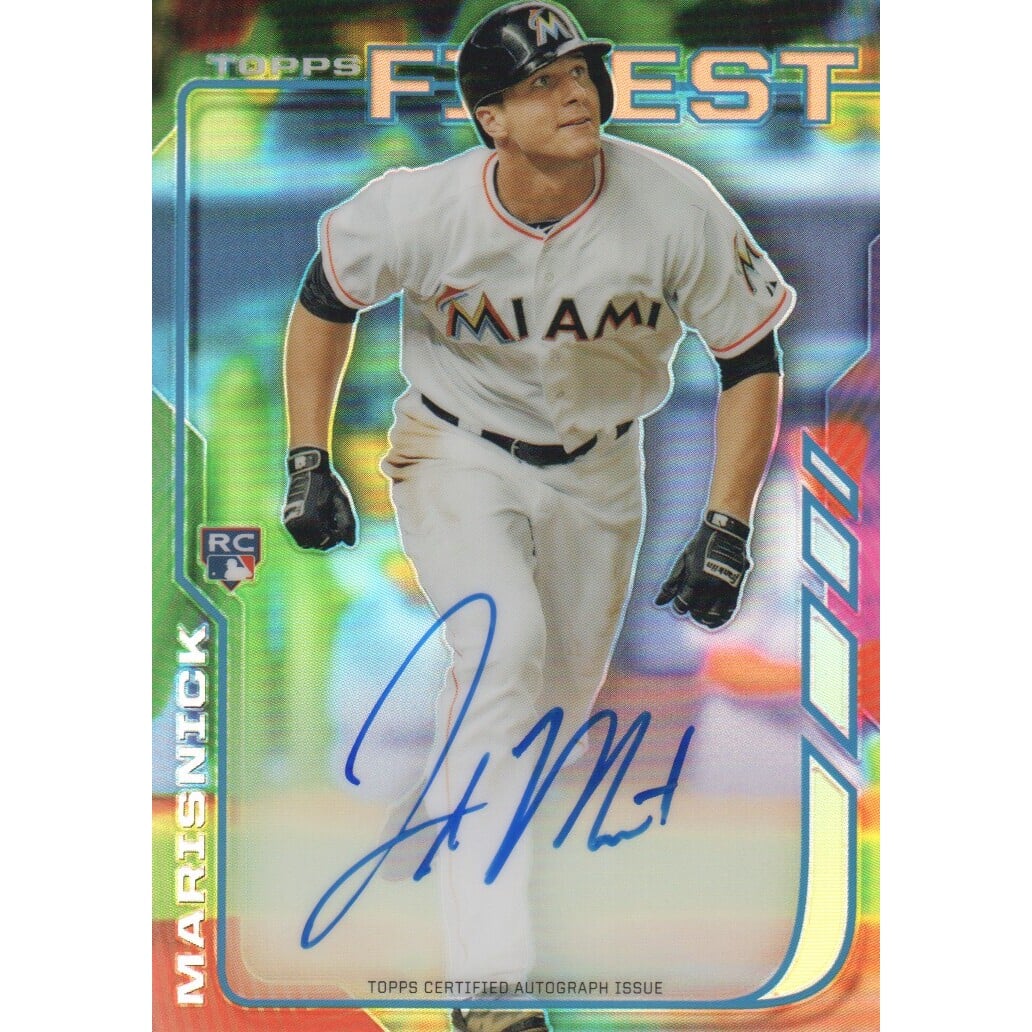 2014 Finest Rookie Autographs Refractors #RAJMA Jake Marisnick
