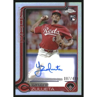 2025 Topps Chrome Rookie Autographs Refractors #RAYZ Yosver Zulueta