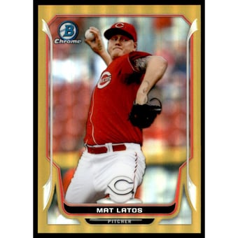 2014 Bowman Chrome Gold Refractors #152 Mat Latos
