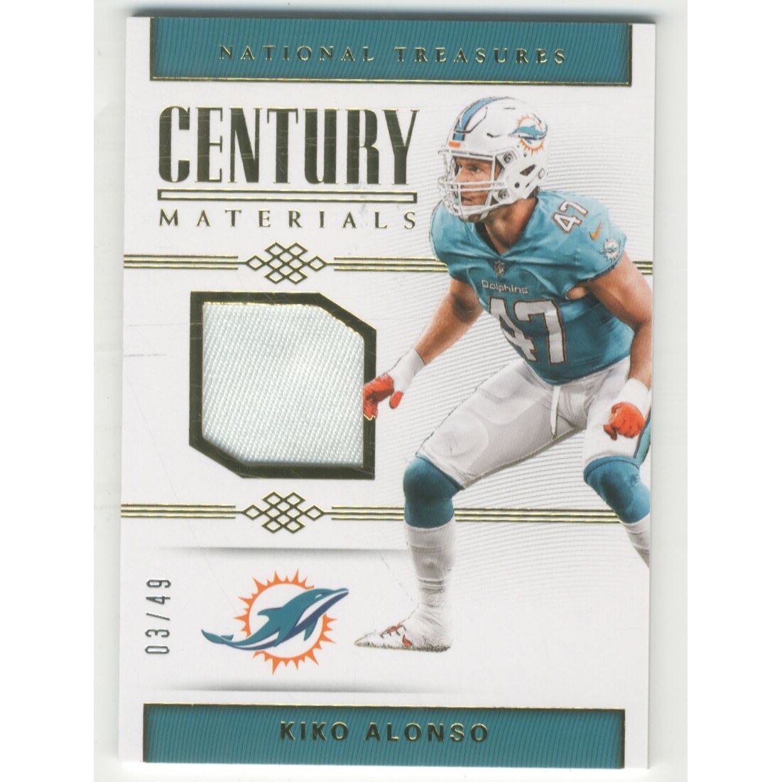 2017 Panini National Treasures Century Materials Prime #46 Kiko Alonso/49