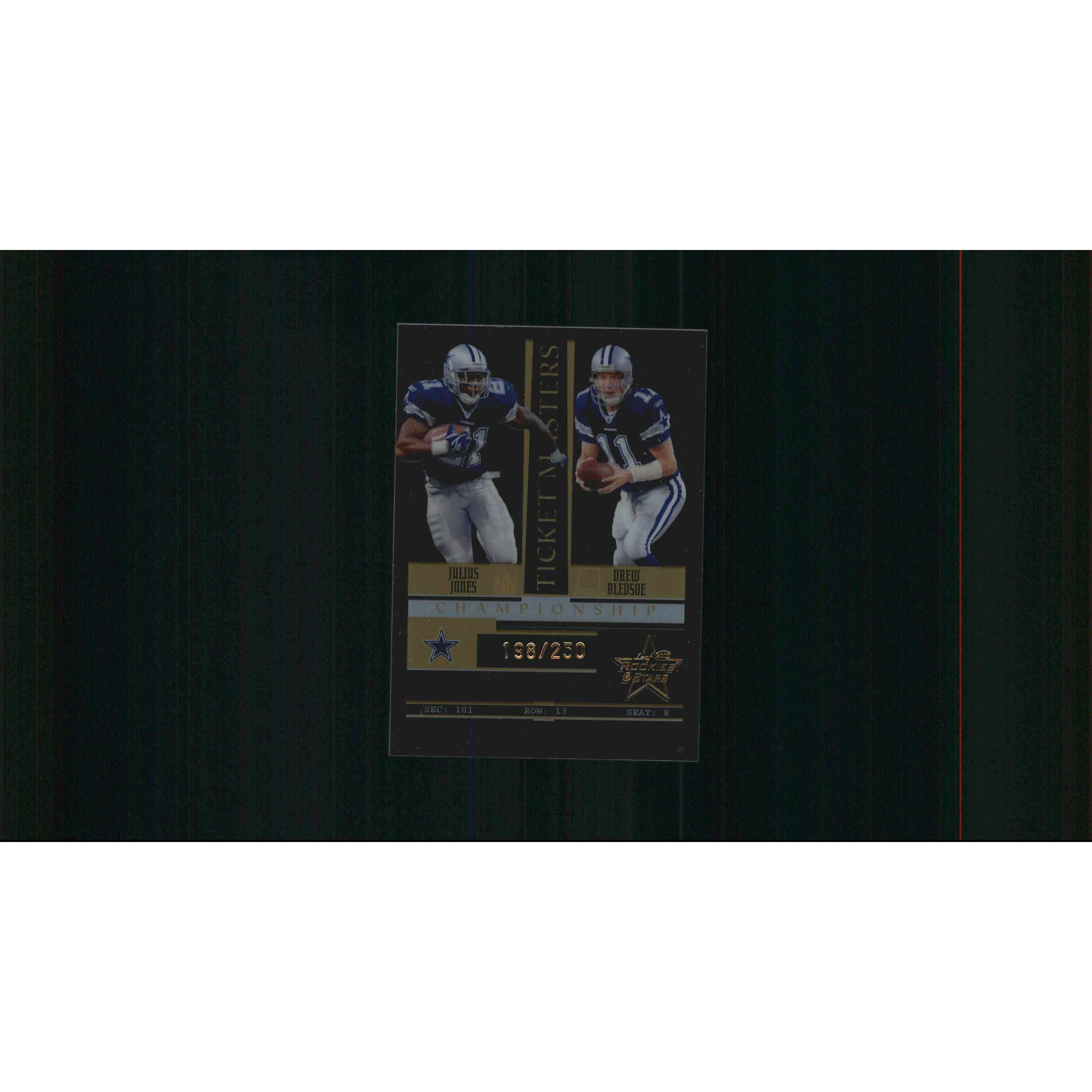 2005 Leaf Rookies and Stars Ticket Masters Gold Championship #TM7 Julius Jones/Drew Bledsoe