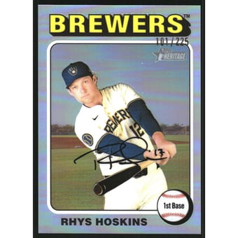 2024 Topps Heritage Chrome Silver Refractors #163 Rhys Hoskins HN/225