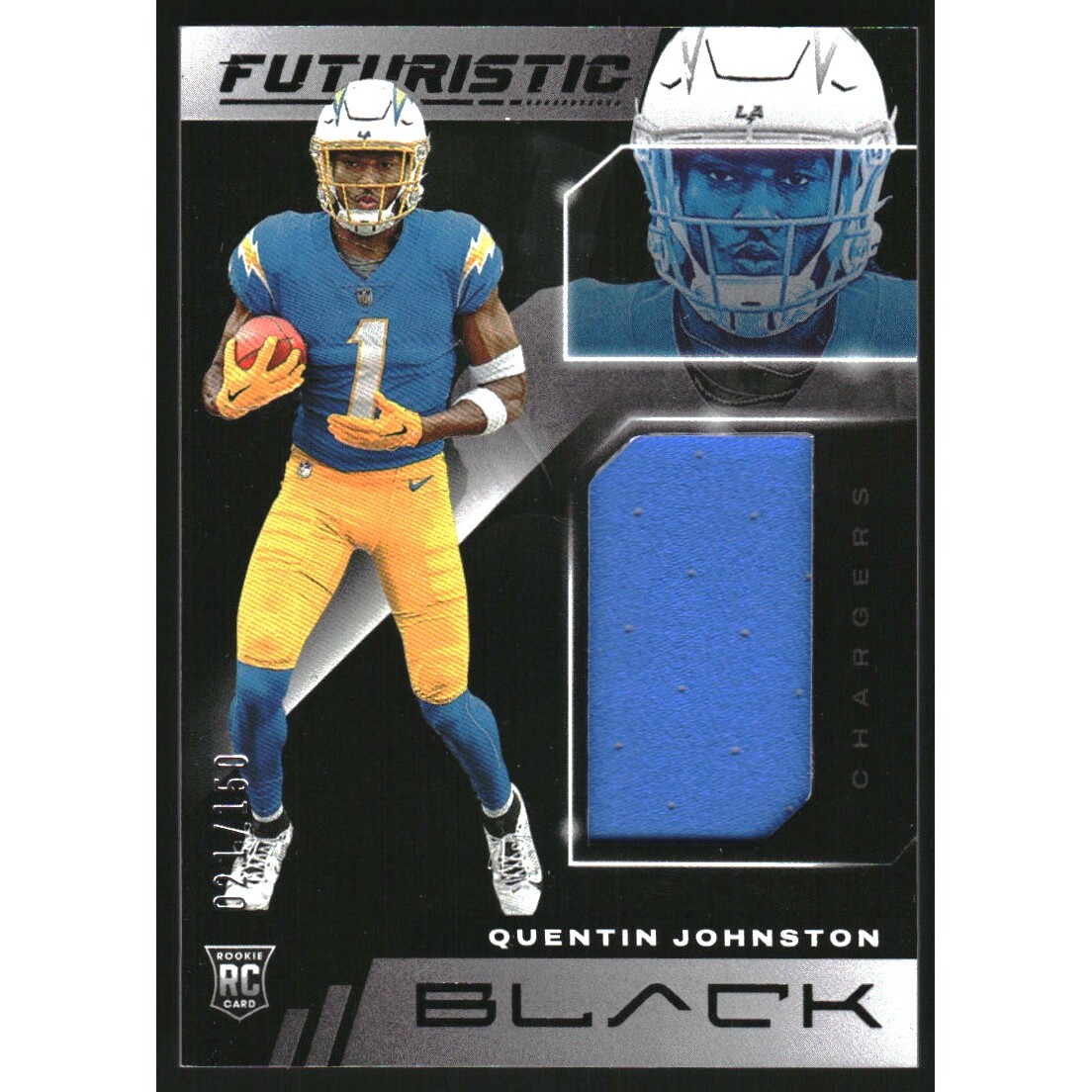 2023 Panini Black Futuristic Jerseys #22 Quentin Johnston