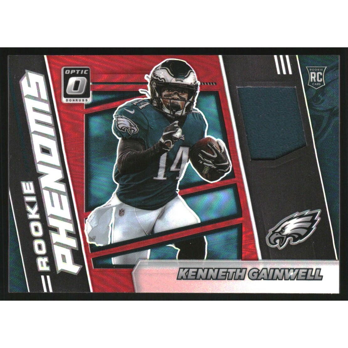 2021 Donruss Optic Rookie Phenoms Jerseys Horizontal Red #39 Kenneth Gainwell