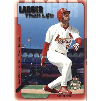 2002 Fleer Focus JE Larger than Life #7 Jim Edmonds