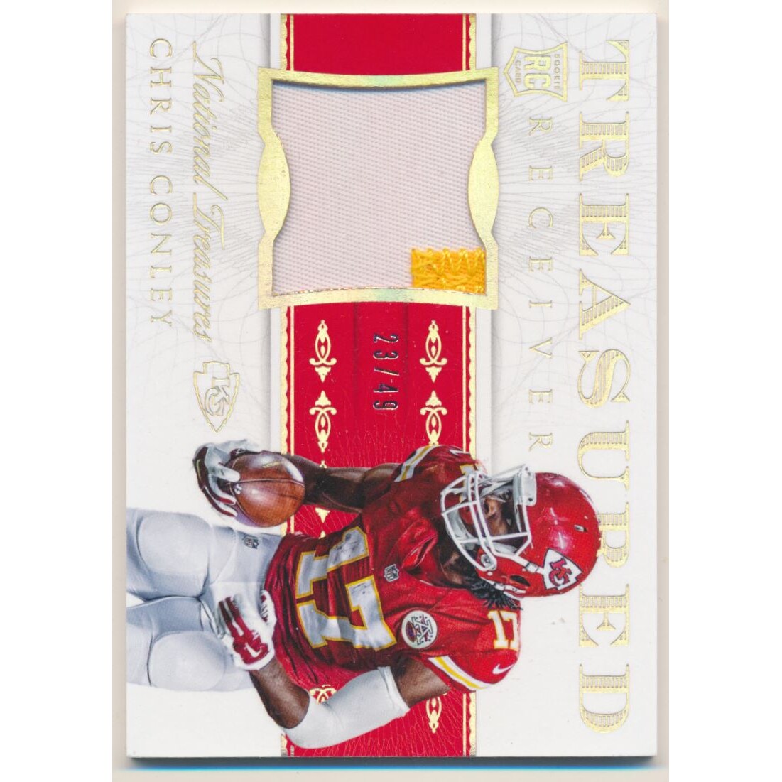 2015 Panini National Treasures Treasured Receivers Materials Prime #TWRCC Chris Conley/49