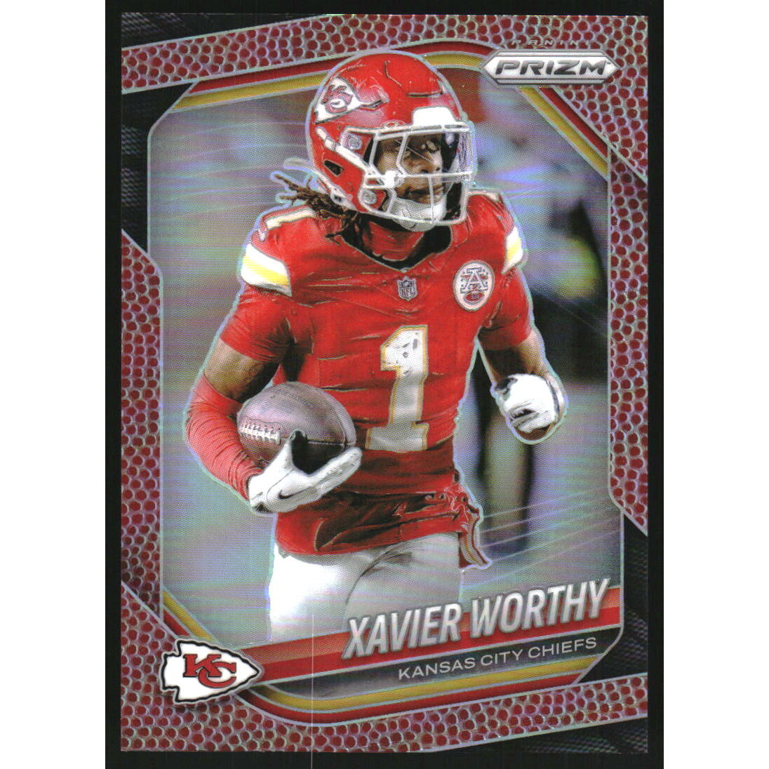2025 Panini Prizm Prizms Pigskin #197 Xavier Worthy