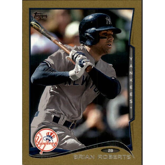 2014 Topps Mini Gold #396 Brian Roberts. rookie card picture