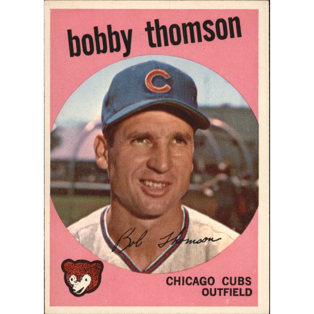 1959 Topps #429 Bobby Thomson. rookie card picture