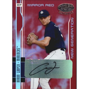 2003 Leaf Certified Materials Mirror Red Autographs #224 Aaron Looper NG/100