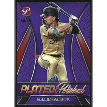 2025 Topps Pristine Plated and Polished Purple Refractors #PP37 Corbin Carroll