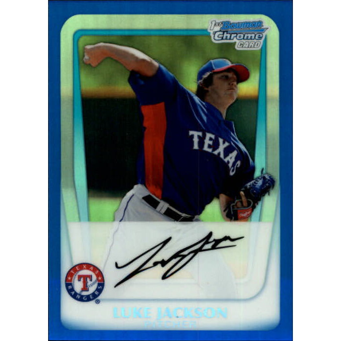 2011 Bowman Chrome Prospects Blue Refractors #BCP124 Luke Jackson. rookie card picture