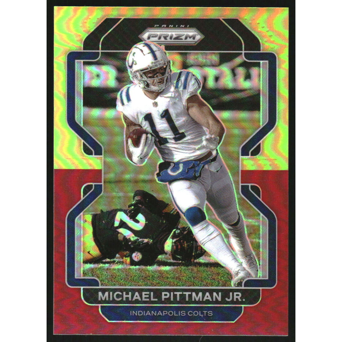 2021 Panini Prizm Prizms Asia Red and Yellow #22 Michael Pittman Jr. 2021 Panini Prizm Prizms Asia Red and Yellow #22 Michael Pittman Jr.