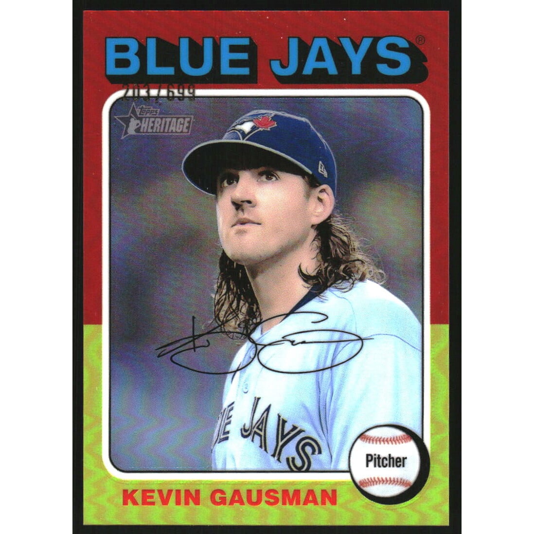 2024 Topps Heritage Chrome Refractors #303 Kevin Gausman HN. rookie card picture