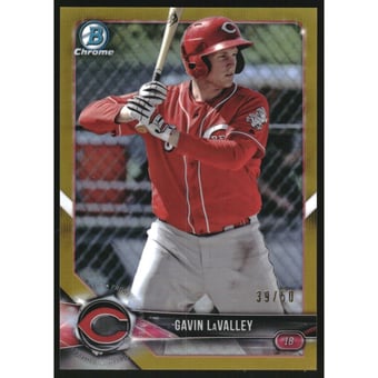2018 Bowman Chrome Prospects Gold Refractors #BCP119 Gavin LaValley