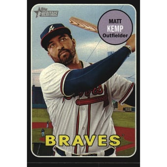 2018 Topps Heritage Black Border #251 Matt Kemp
