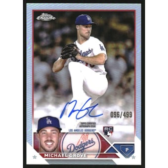 2023 Topps Chrome Rookie Autographs Refractors #RAMGR Michael Grove