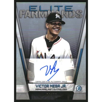 2019 Bowman Chrome Elite Farmhands Autographs #EFAVMJ Victor Mesa Jr.