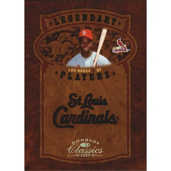 2005 Donruss Classics Legendary Players Gold #24 Lou Brock