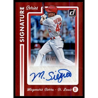 2017 Donruss Signature Series Red #13 Magneuris Sierra/49
