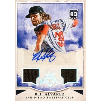 2015 Diamond Kings Rookie Signature Materials Silver #176 R.J. Alvarez/299