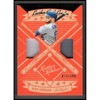 2019 Panini Leather and Lumber Leather and Lumber Dual Jersey Relics #3 Alex Verdugo/349