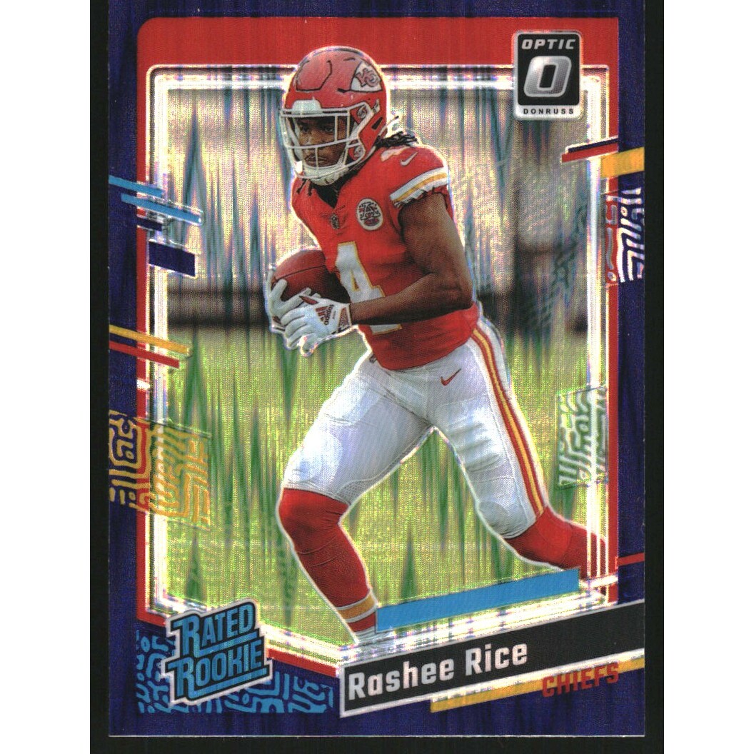 2023 Donruss Optic Purple Shock #257 Rashee Rice RR. rookie card picture