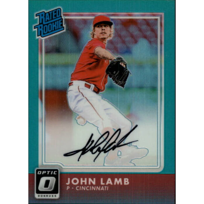 2016 Donruss Optic Aqua #169 John Lamb RR AU/125. rookie card picture