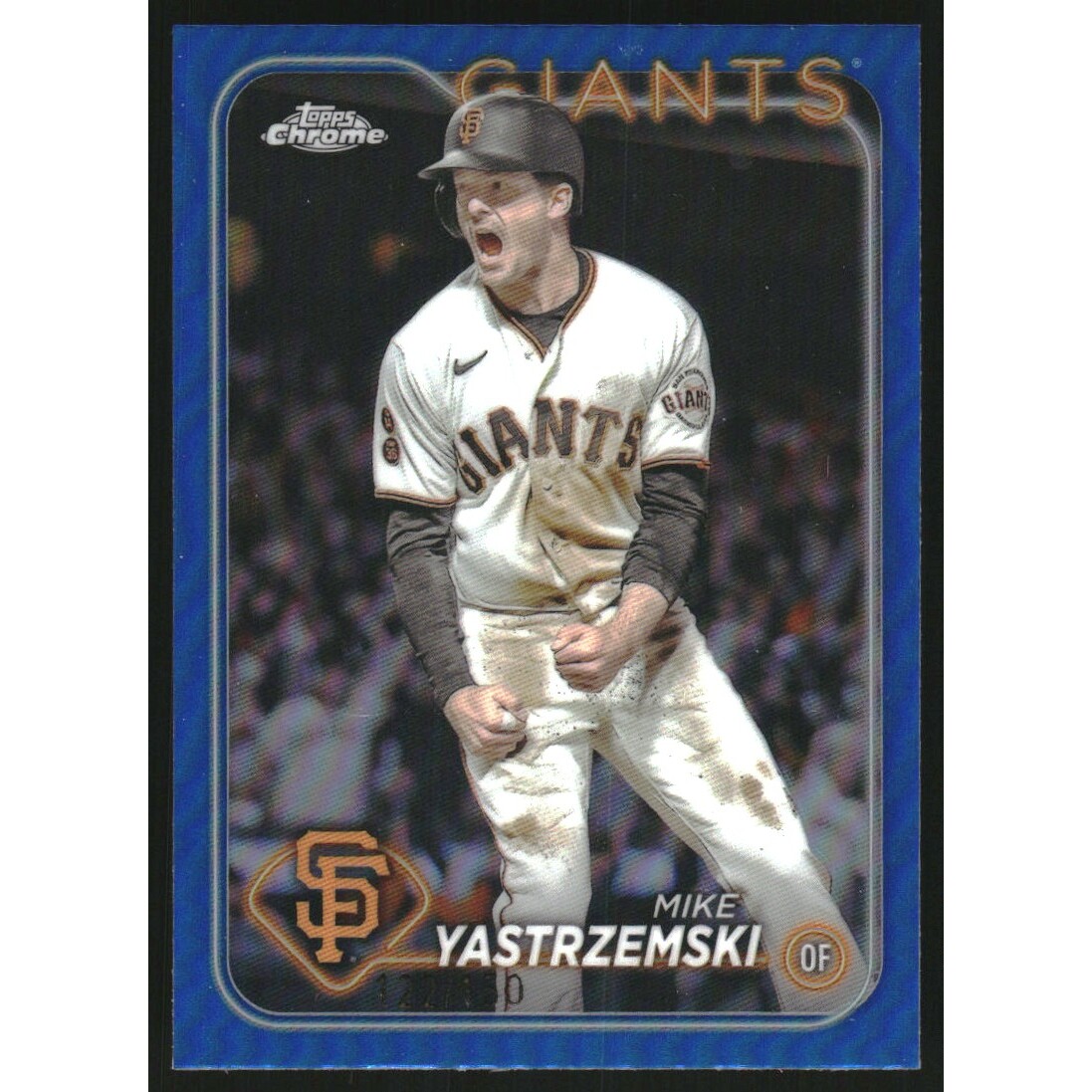 2024 Topps Chrome Blue Refractors #87 Mike Yastrzemski. rookie card picture