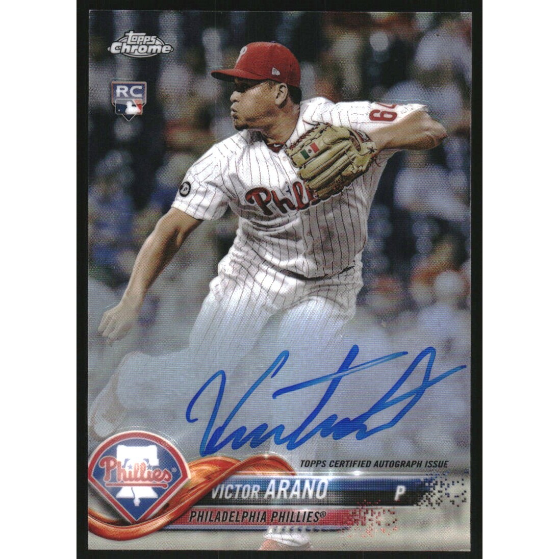 2018 Topps Chrome Rookie Autographs Refractors #RAVC Victor Caratini. rookie card picture