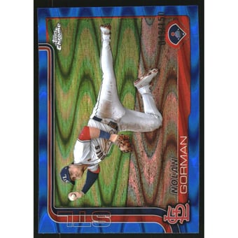 2025 Topps Chrome Blue RayWave Refractors #80 Nolan Gorman