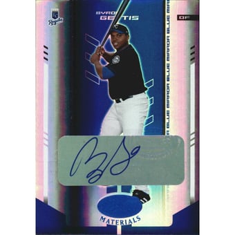 2004 Leaf Certified Materials Mirror Autograph Blue #32 Byron Gettis/100