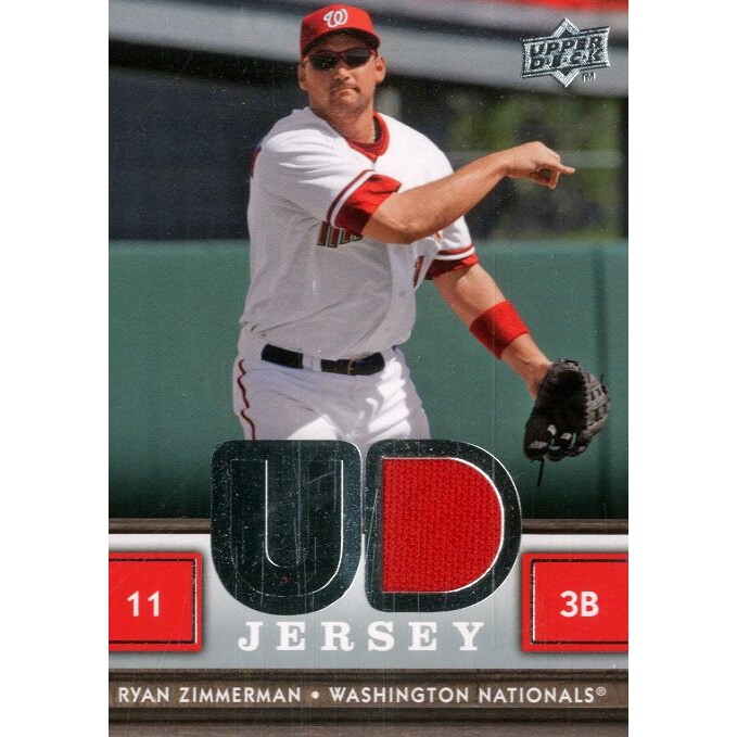 2008 Upper Deck UD Game Materials #RZ Ryan Zimmerman S2