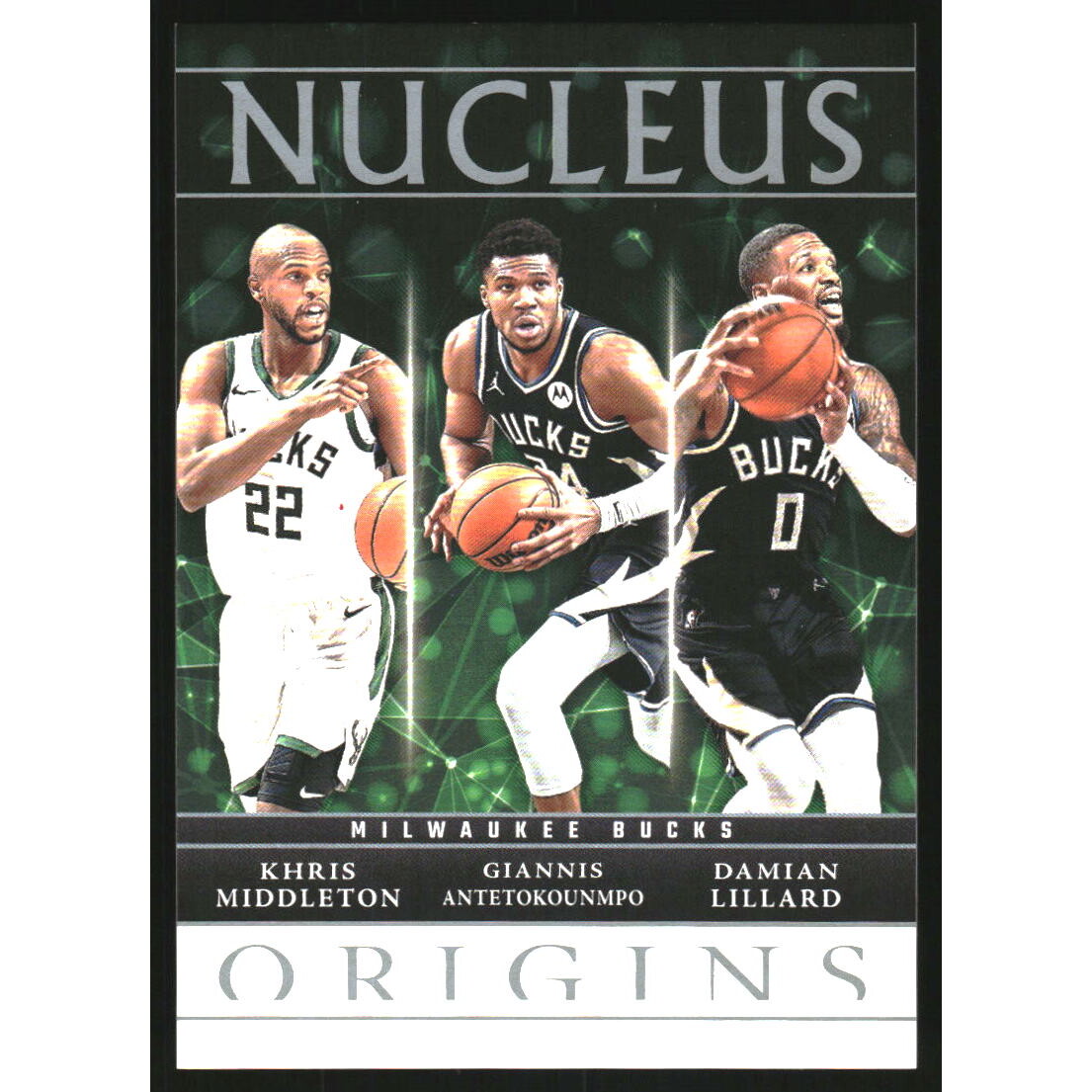 2024-25 Panini Origins Nucleus #3 Giannis Antetokounmpo/Khris Middleton/Damian Lillard