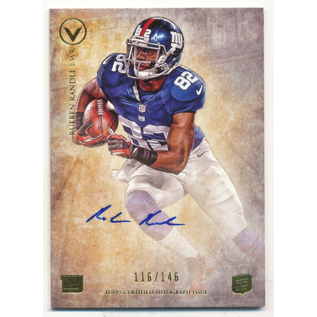2012 Topps Valor Legionary Autographs #LARR Rueben Randle/146. rookie card picture