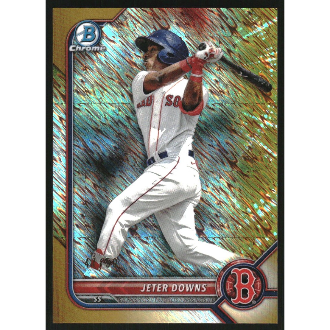 2022 Bowman Chrome Prospects Gold Shimmer Refractors #BCP116 Jeter Downs