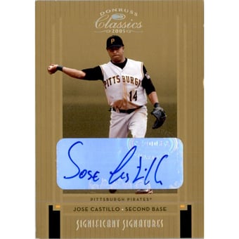 2005 Donruss Classics Significant Signatures Gold #182 Jose Castillo/50