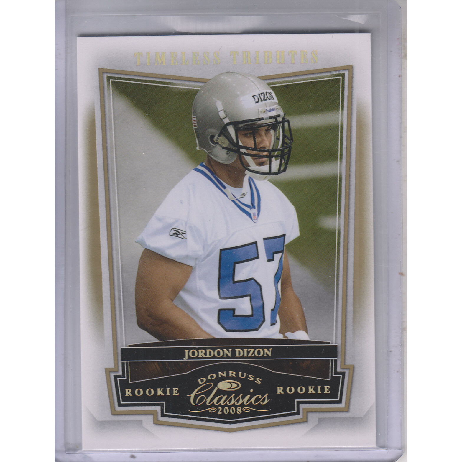 2008 Donruss Classics Timeless Tributes Gold #164 Jordon Dizon. rookie card picture